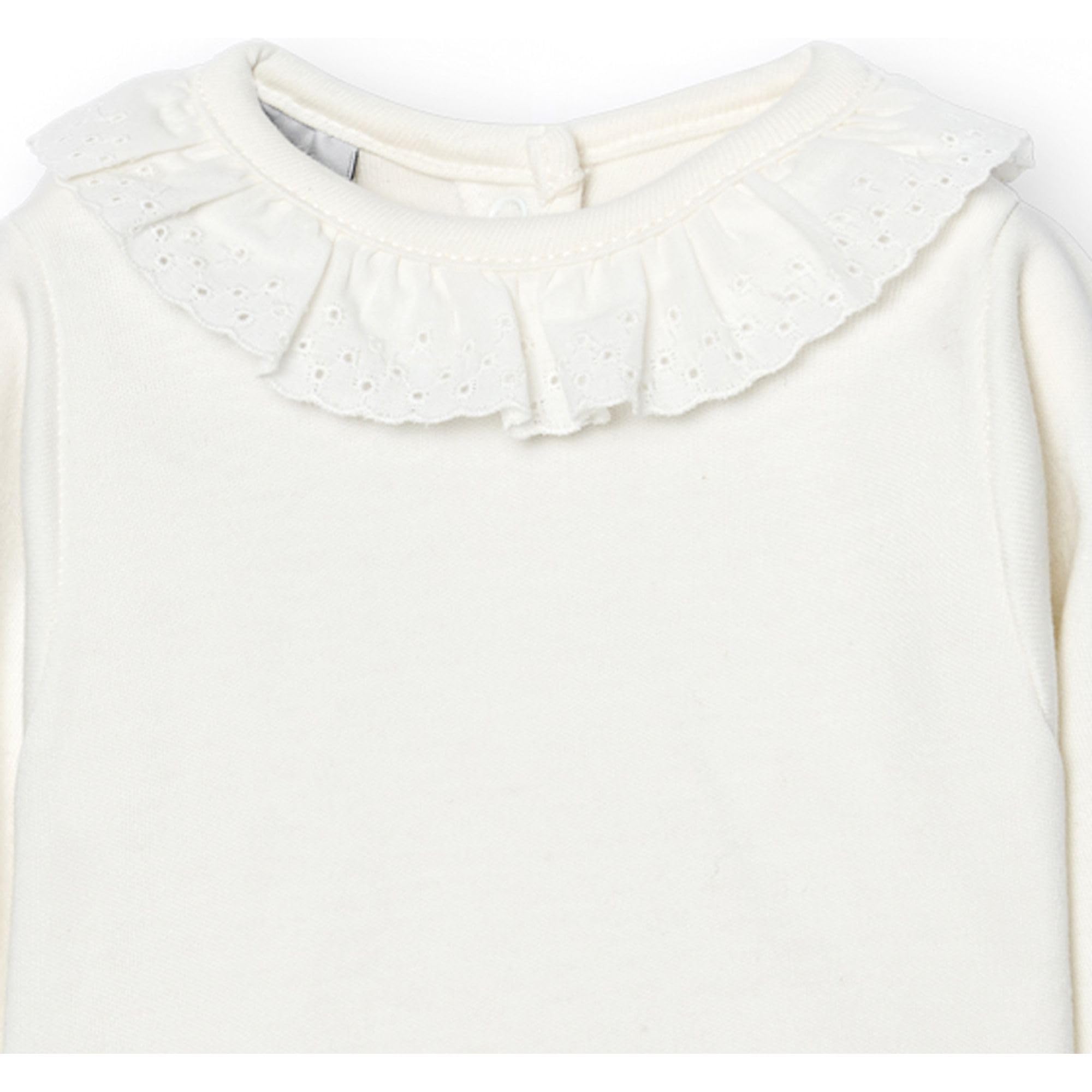 Babidu Collo Batista Body Manica Lunga Cotone 1 Pz Pizzo