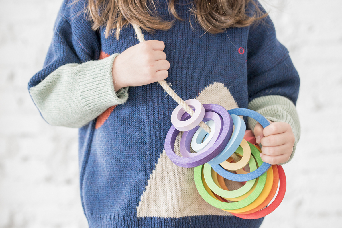 Grapat Rainbow Nest Rings anelli legno set 24 pezzi