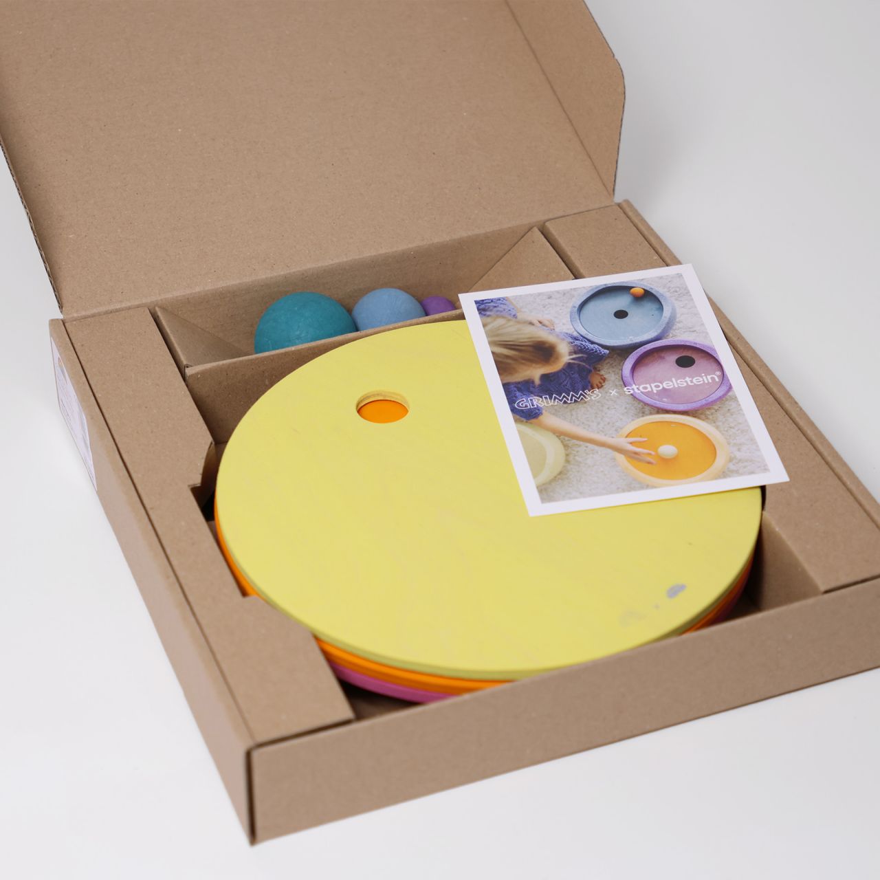 Grimm’s Stapelstein Rolling Discs Warm Pastel 3 dischi