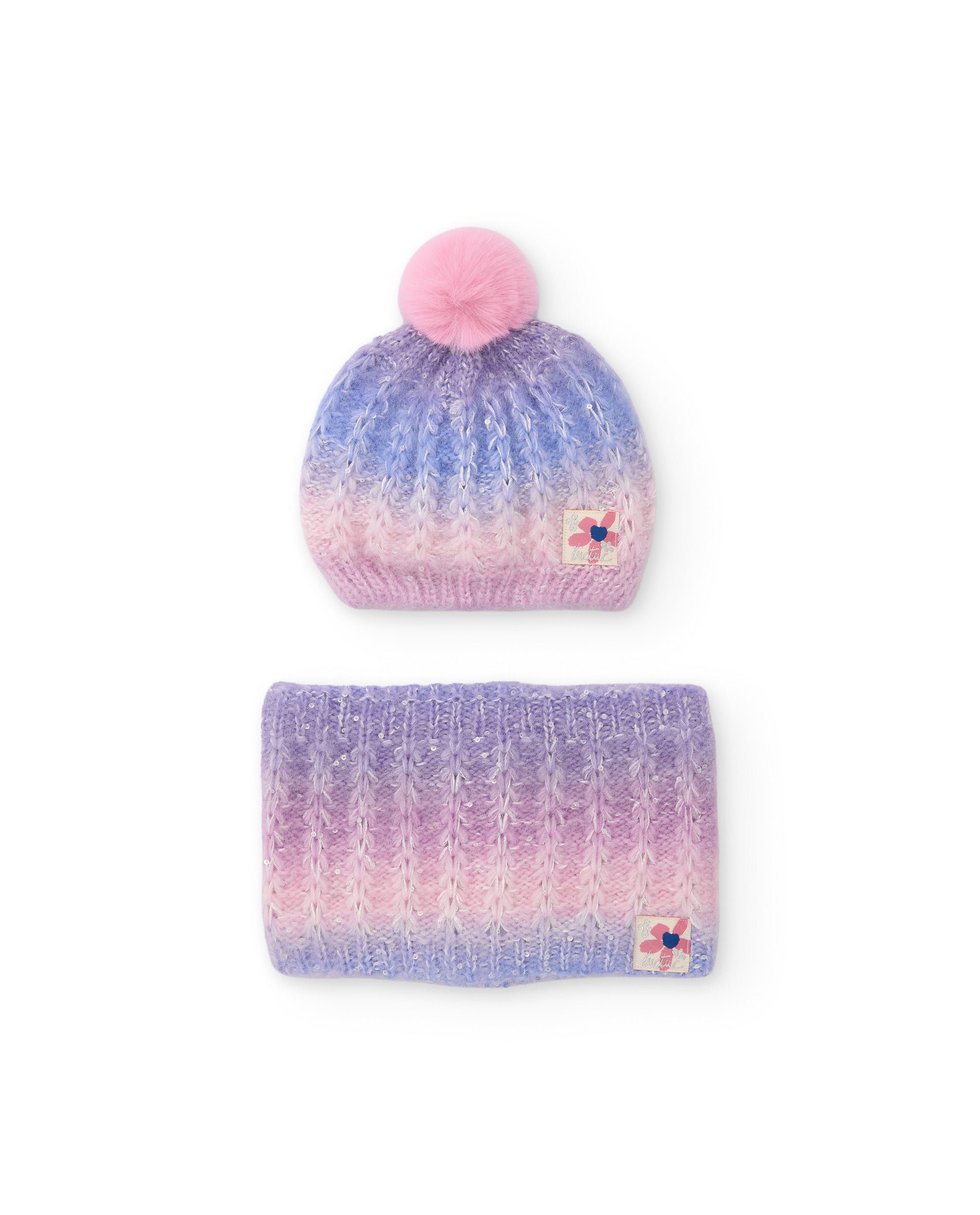 Tuc tuc set cappello e scaldacollo bambina rosa
