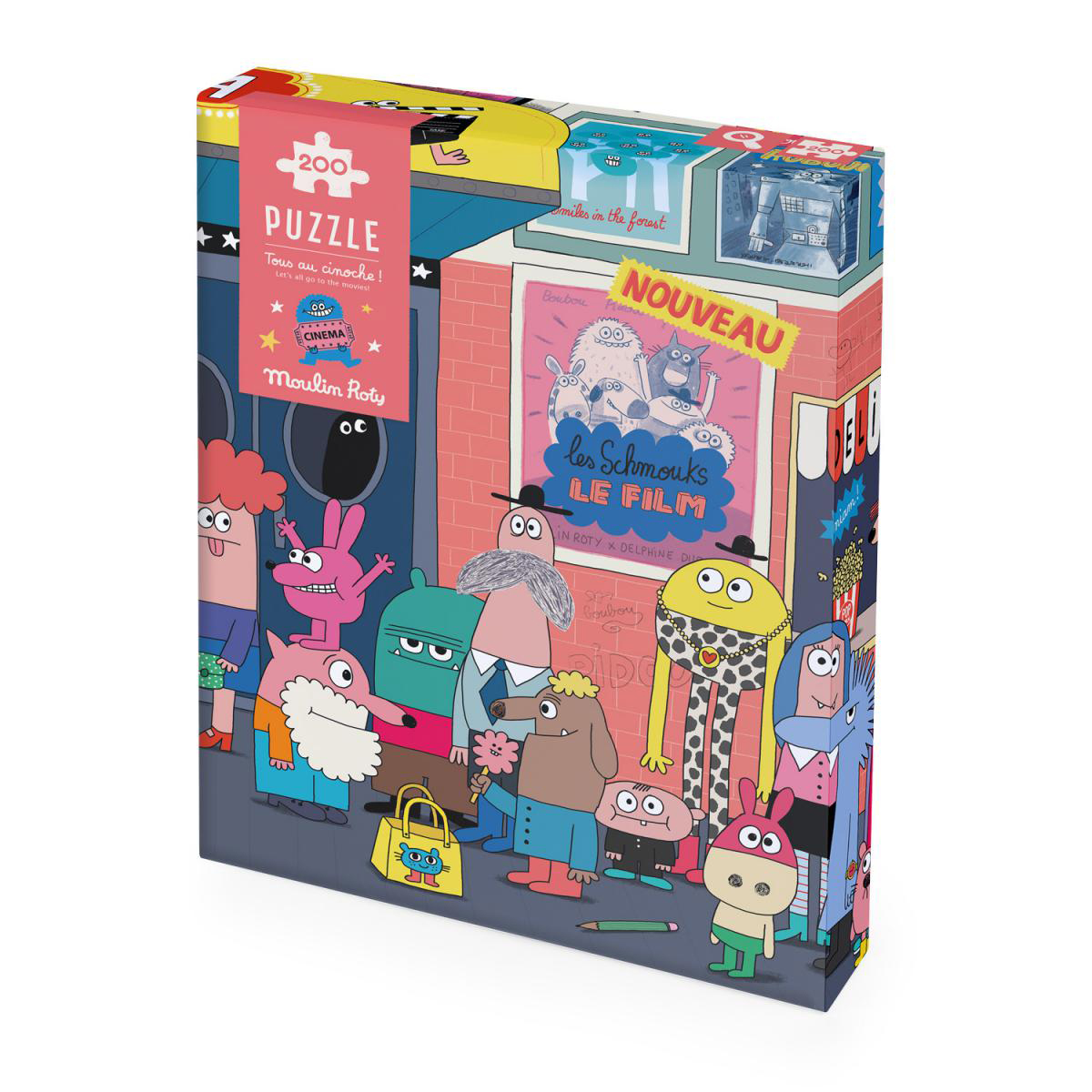 Moulin Roty Al Cinema Puzzle Cerca e Trova 200 Pezzi Lente
