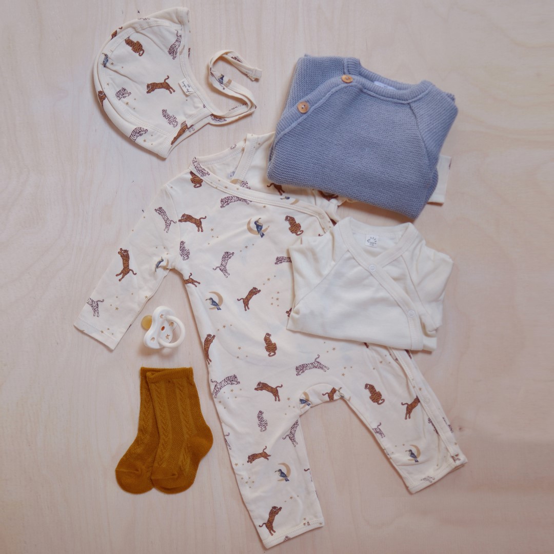 Popolini Cardigan Kimono Lana Merinos Cenere Bimbi