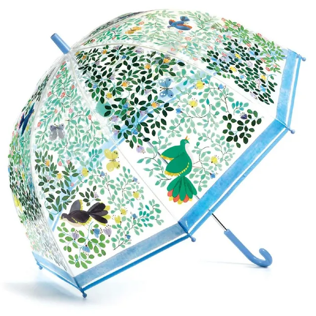 Djeco Wild Birds ombrello trasparente 80 cm uccelli
