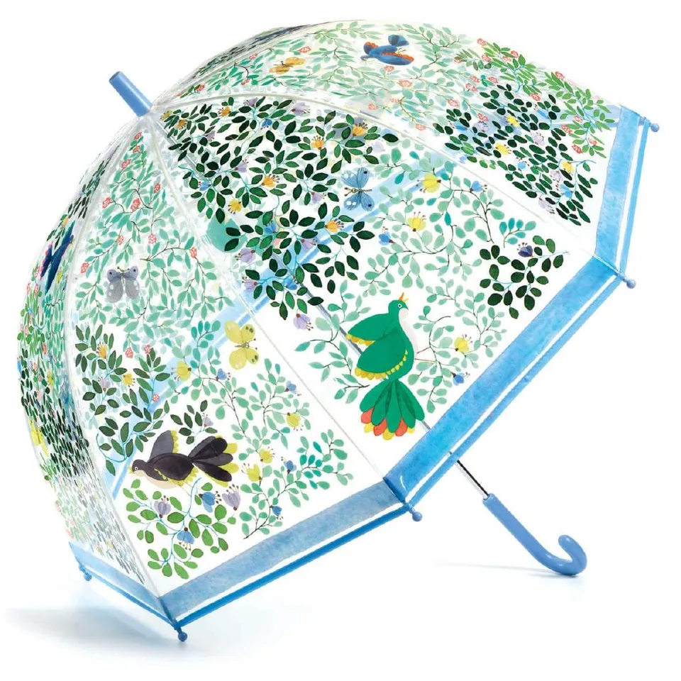 Djeco Wild Birds ombrello trasparente 80 cm uccelli