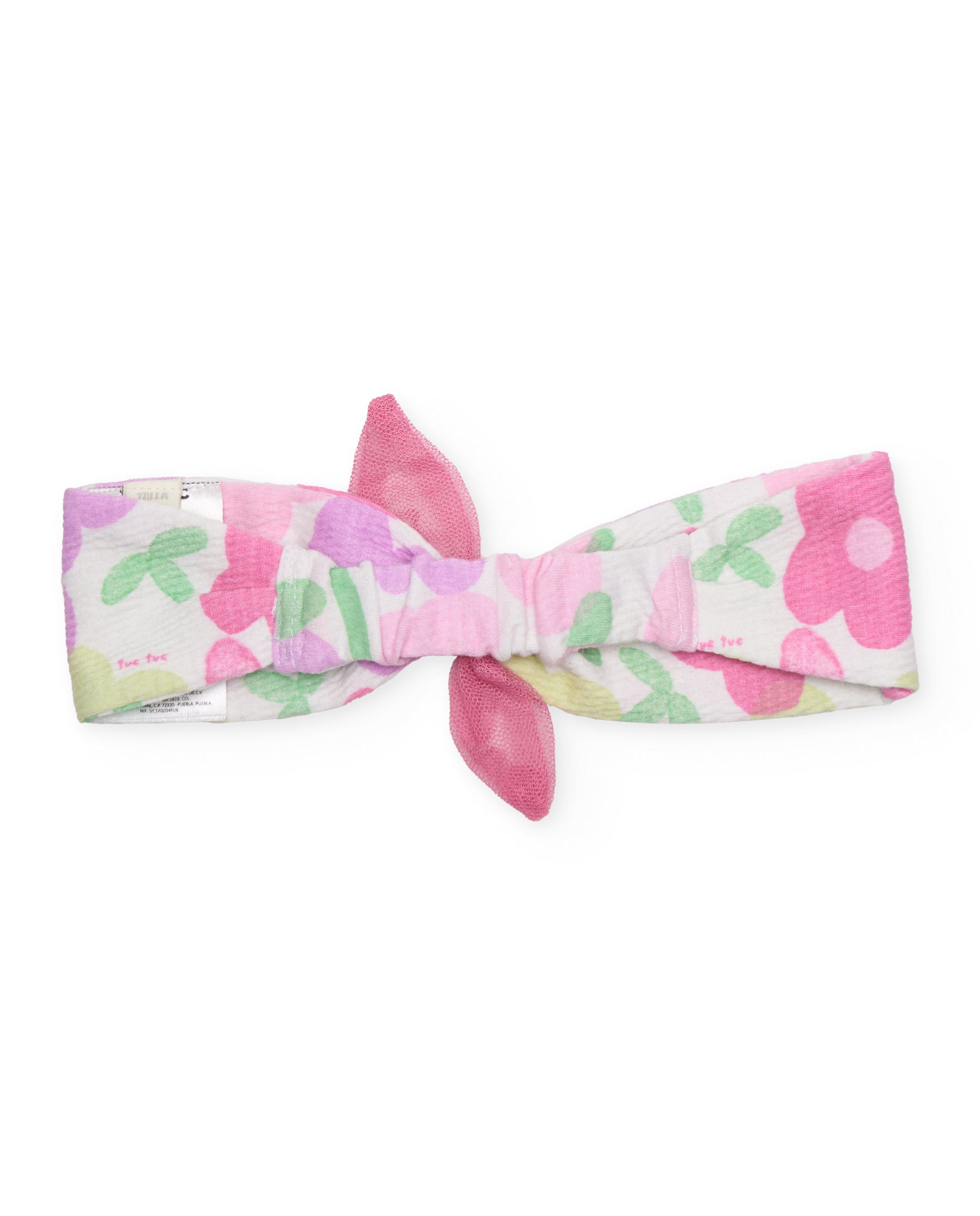 Tuc Tuc fascia capelli neonata rosa con fiocco