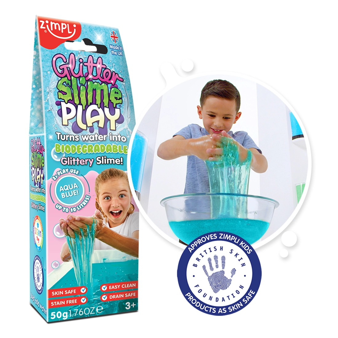 Zimpli Kids Slime Play slime glitter turchese 50 g