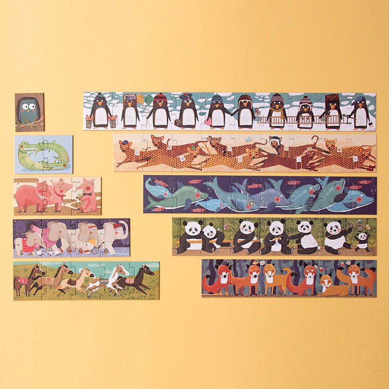 Londji 10 Penguins puzzle progressivo animali