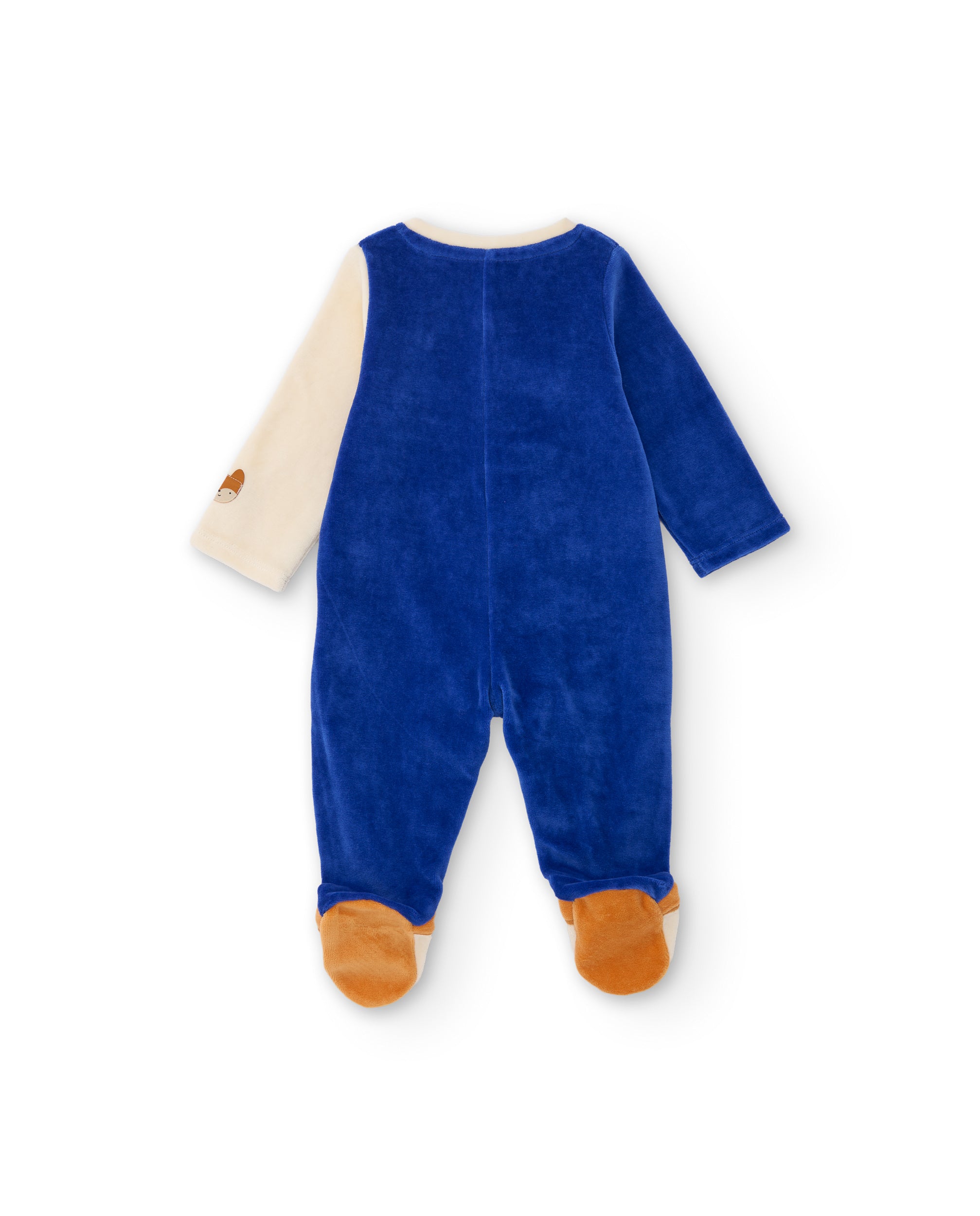 Tuc Tuc pagliaccetto neonato blu volpe velluto
