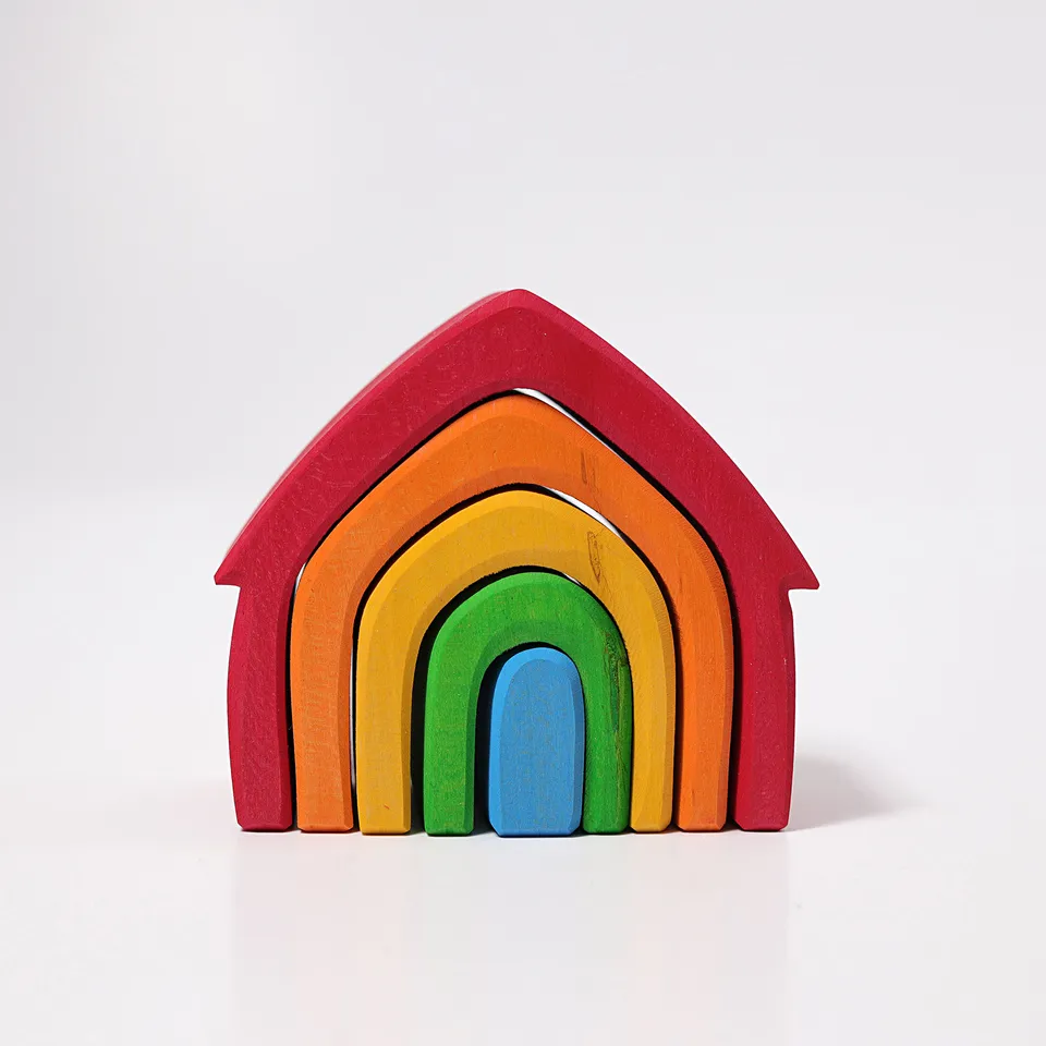 Grimm’s Casa Arcobaleno impilabile legno 5 pezzi