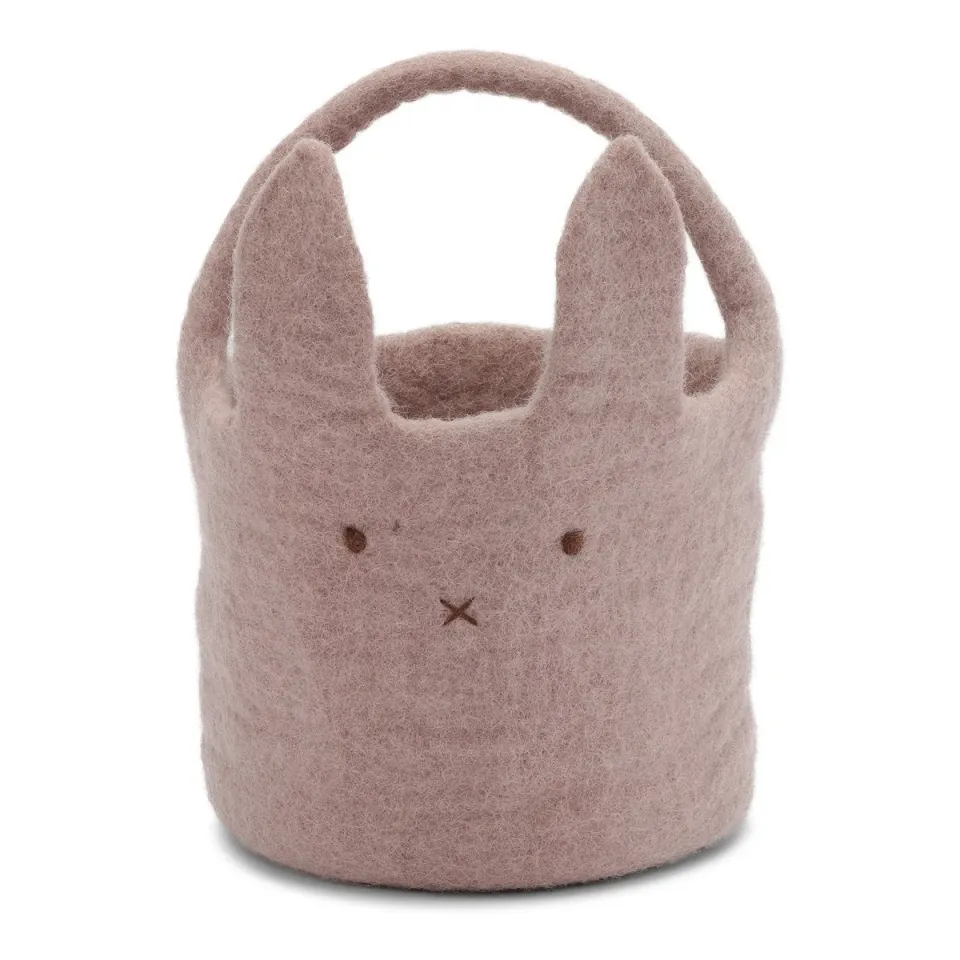 Gry & Sif Bunny Basket cestino feltro lavanda 15 cm