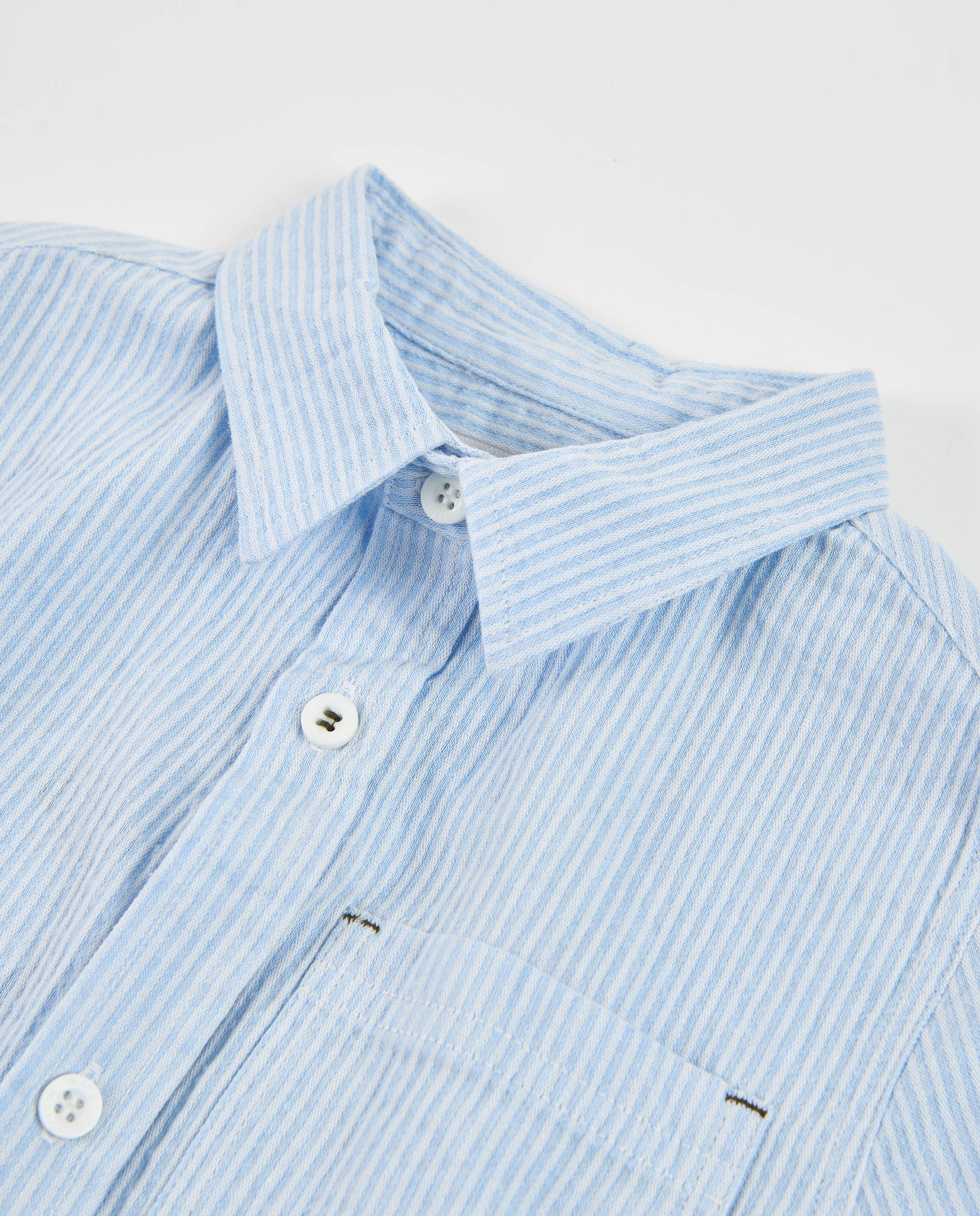 Tuc tuc Camicia bambino cotone righe azzurro celeste