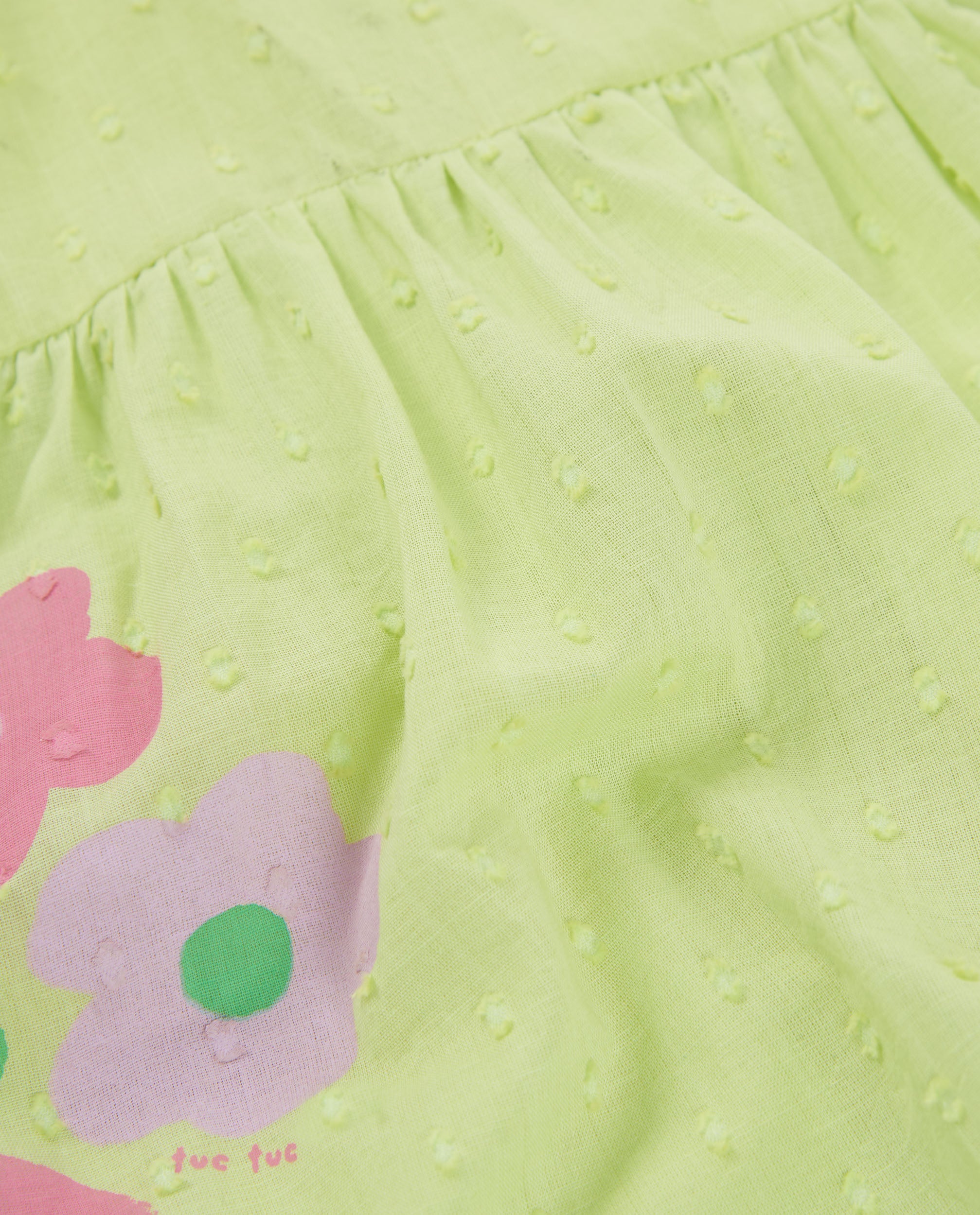 Tuc Tuc vestito neonata verde pois con mutandina