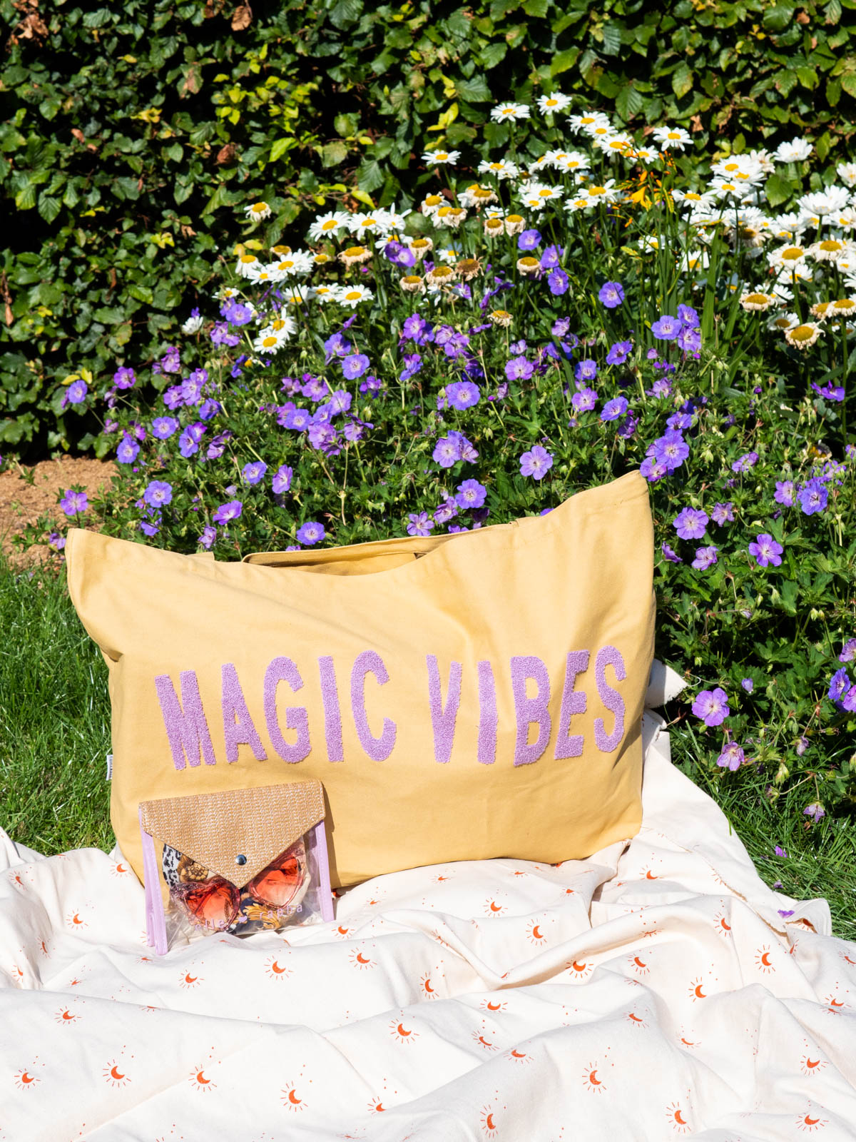 Ella and Rapha Magic Vibes borsa cabas lilla grande