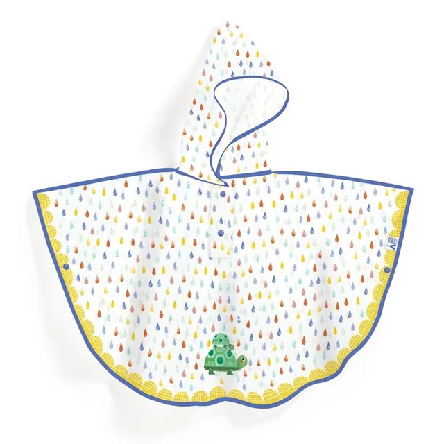 Djeco Turtle mantellina antipioggia 3-5 anni impermeabile