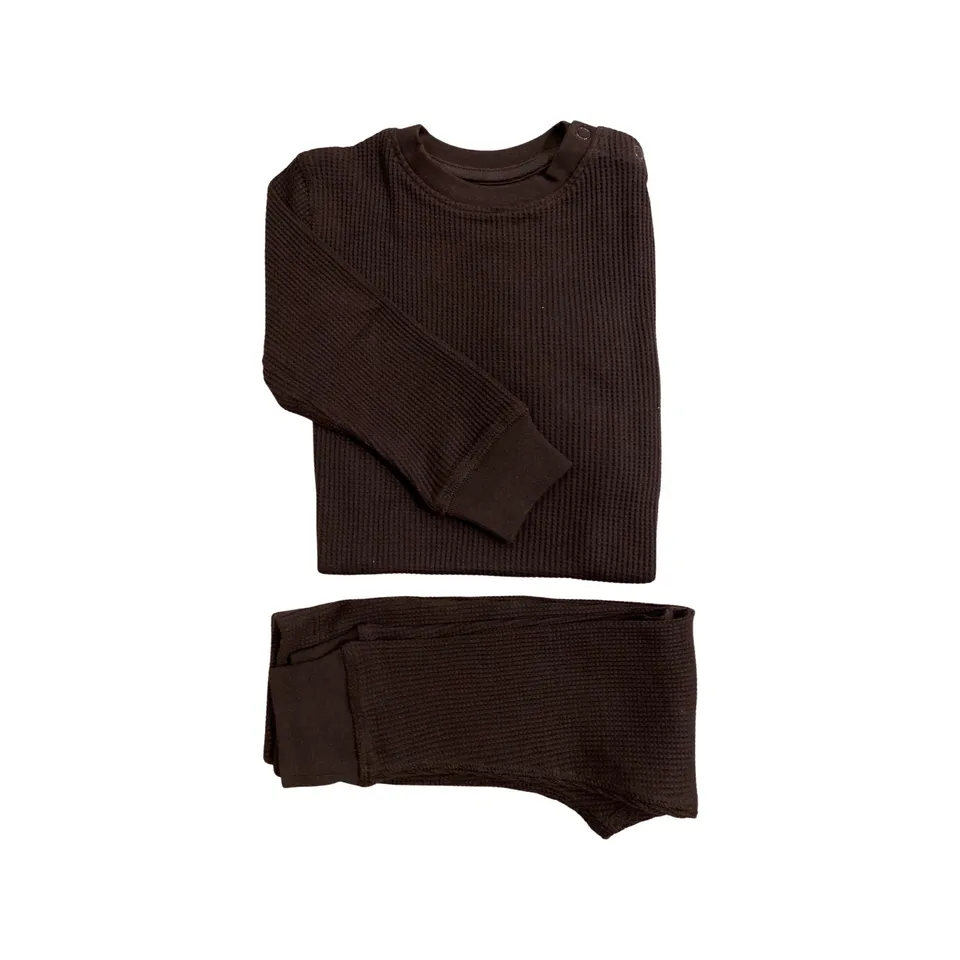 Slugs & Snails Charcoal Black completo waffle cotone bio nero
