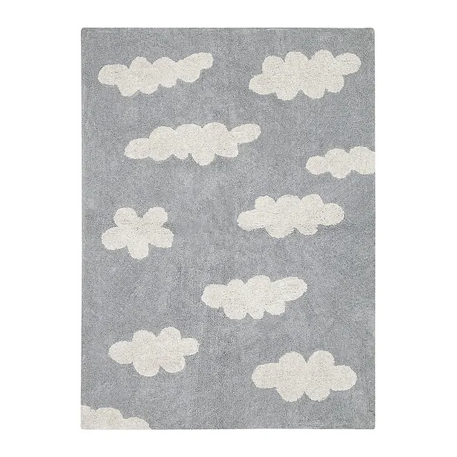 Lorena Canals Nuvole tappeto lavabile grigio cotone 120x160