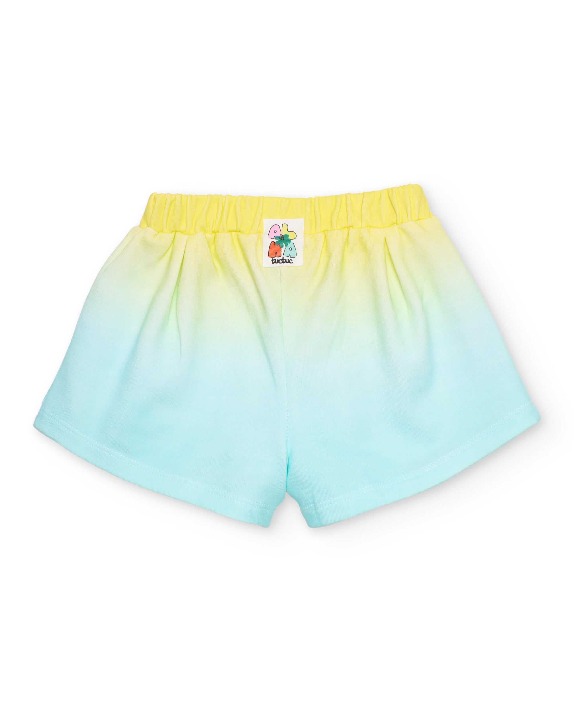 Tuc Tuc shorts bambina cotone turchese fiore