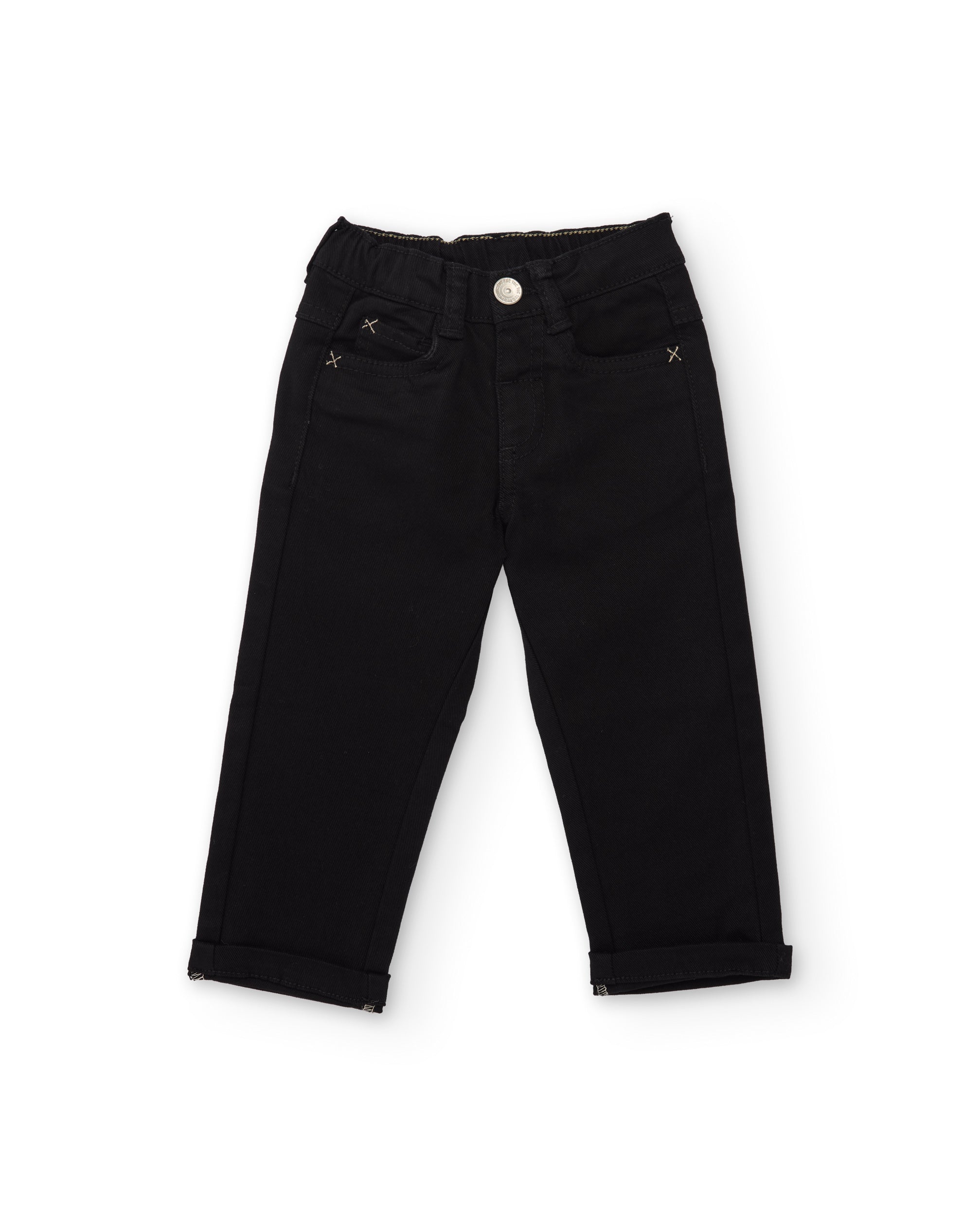 Tuc Tuc pantalone bimbo twill nero vita regolabile