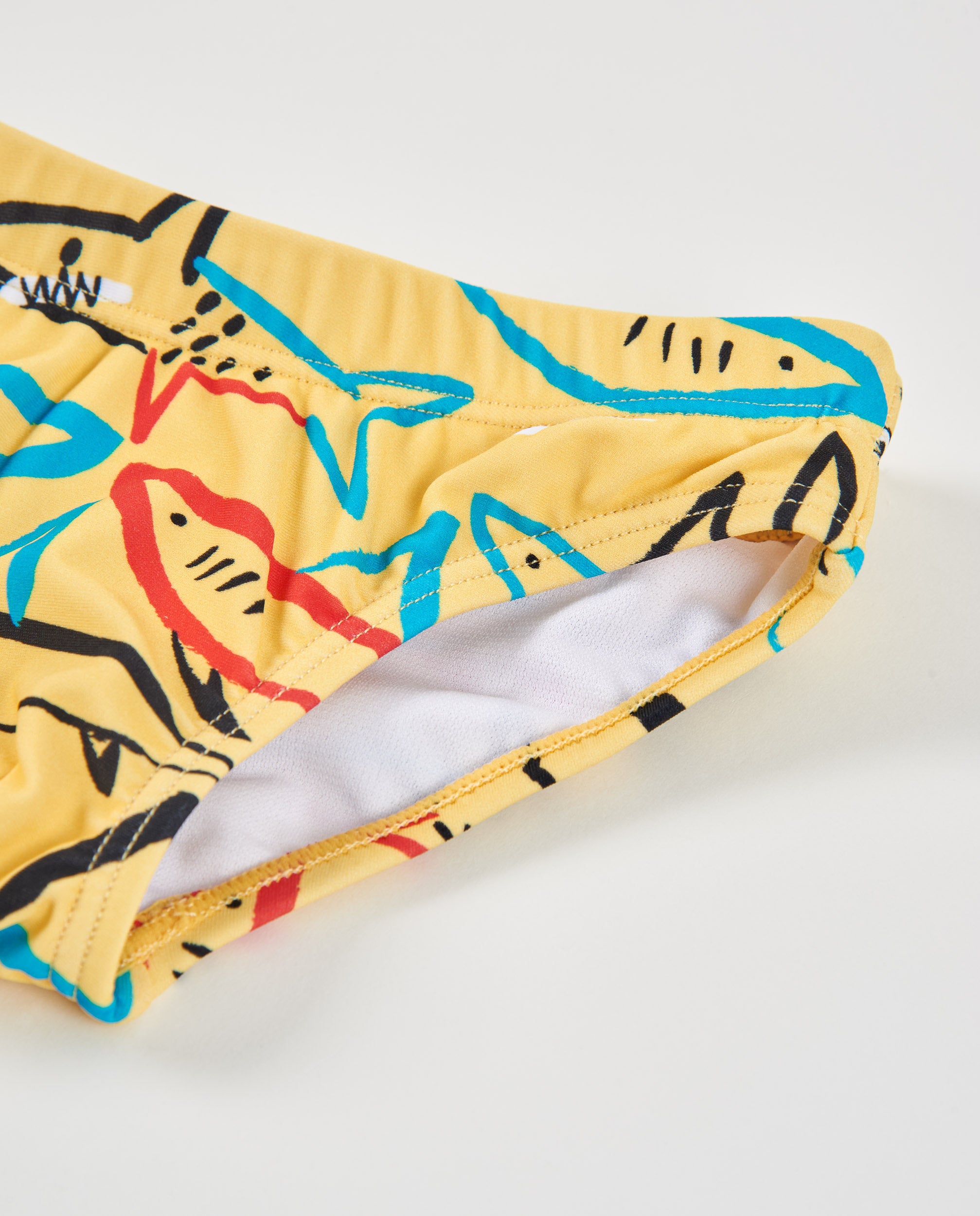 Tuc Tuc costume slip bambino giallo con squalo