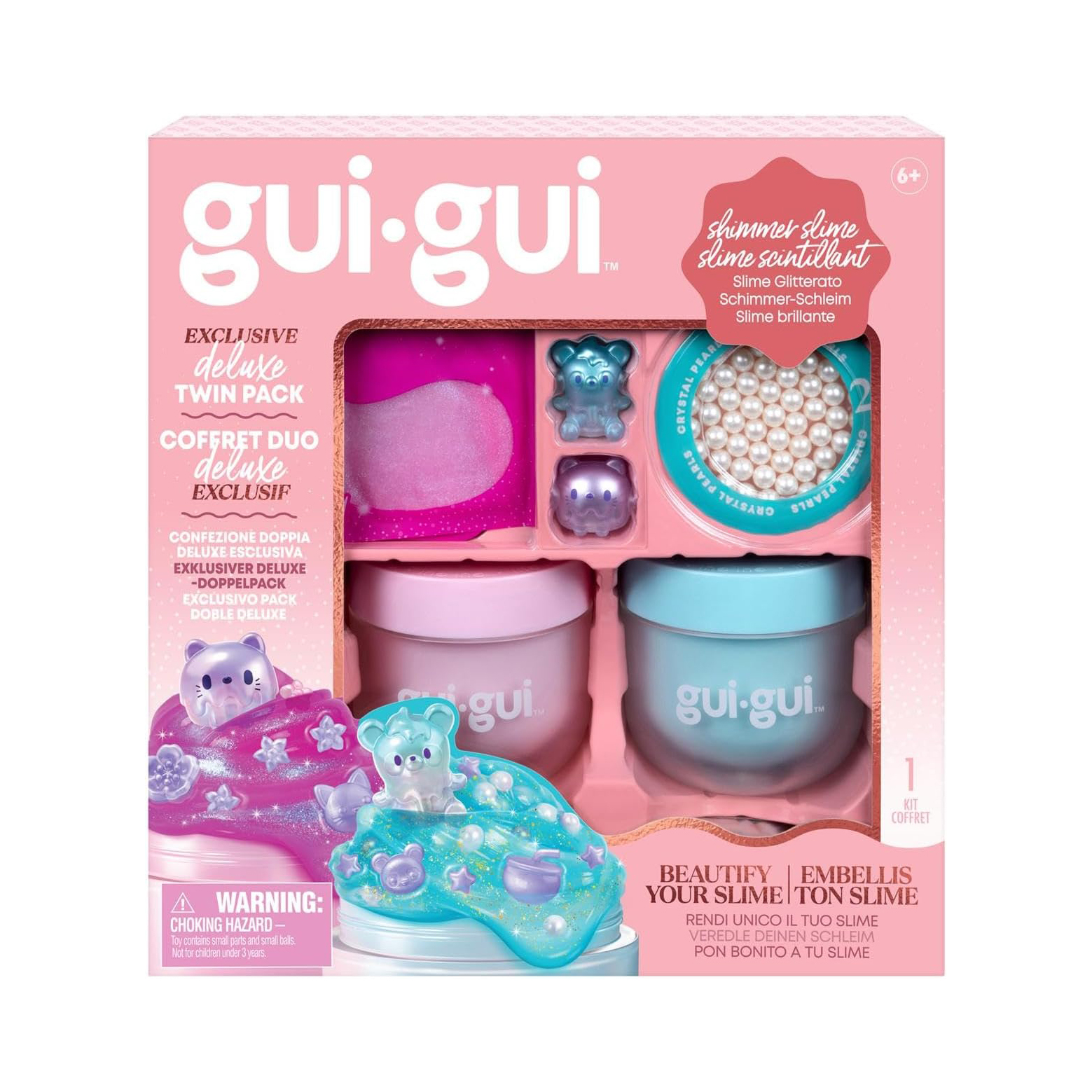 Gui Gui Slime iridescente set deluxe twin pack profumato 2 kit