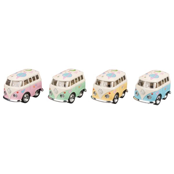 Goki Volkswagen Autobus macchinina a retrocarica 5 cm metallo