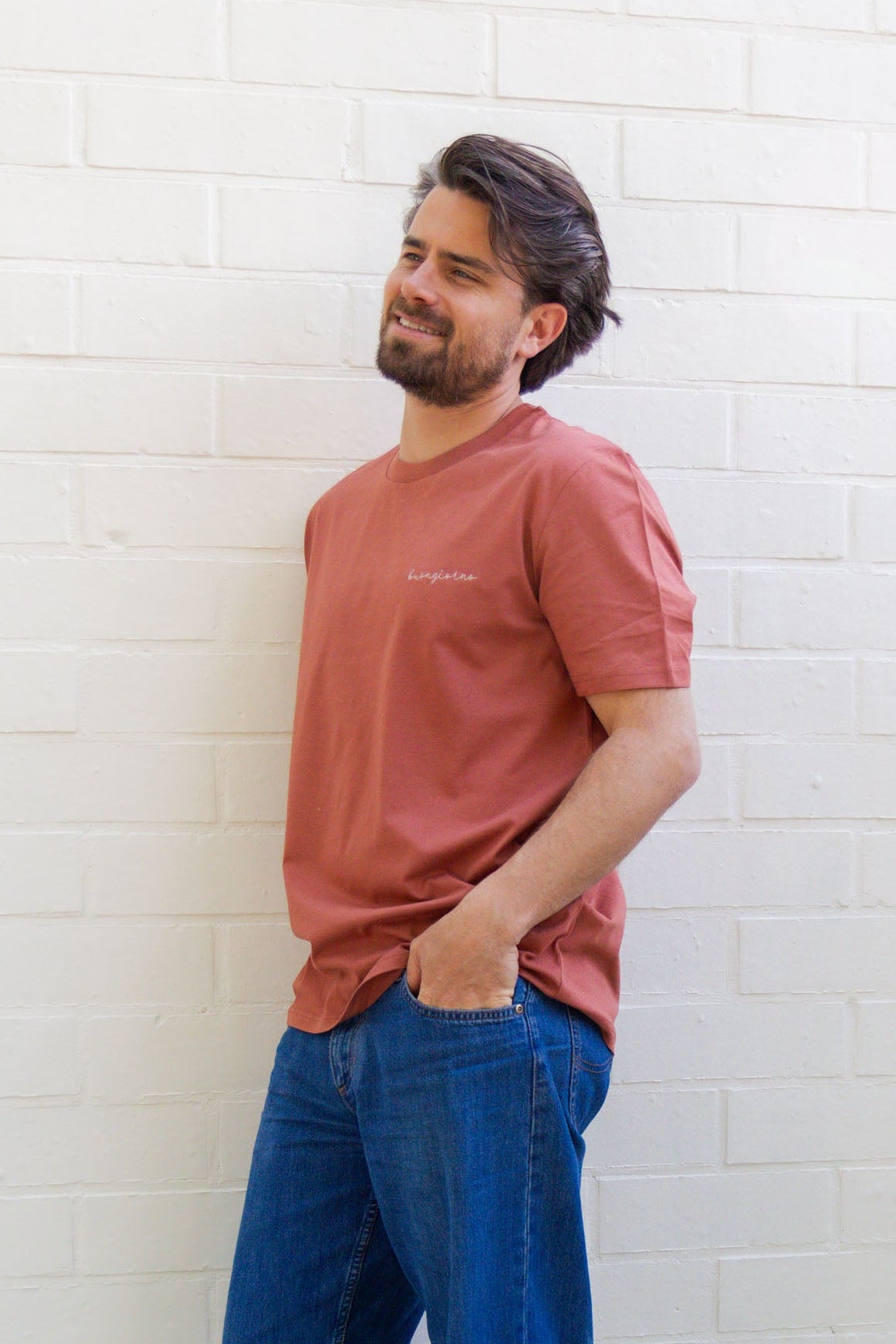 Ella and Rapha Buongiorno T-Shirt Terracotta Cotone