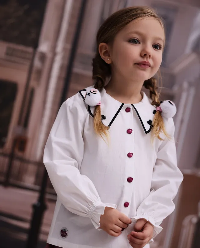 Tuc Tuc camicia bianca bambina collo Peter Pan