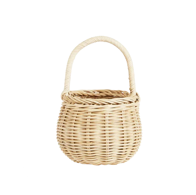 Olli Ella Big Berry cestino rattan con manico 29 cm