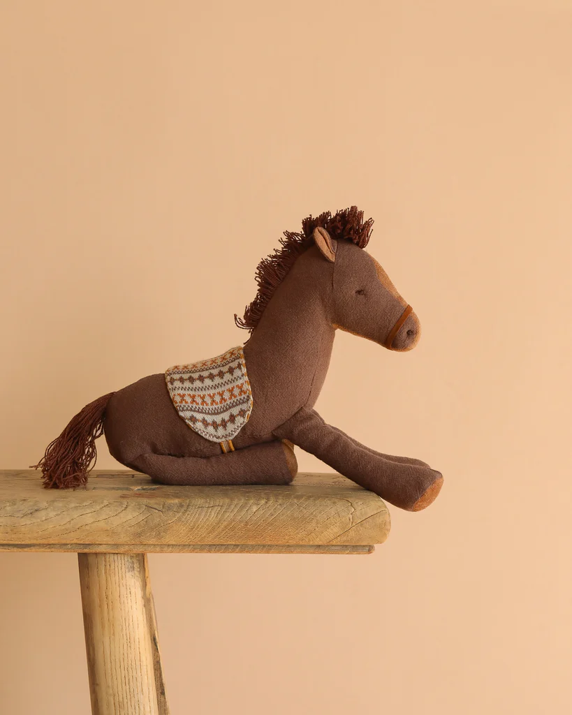Maileg Pony medio pupazzo cotone marrone 21 cm