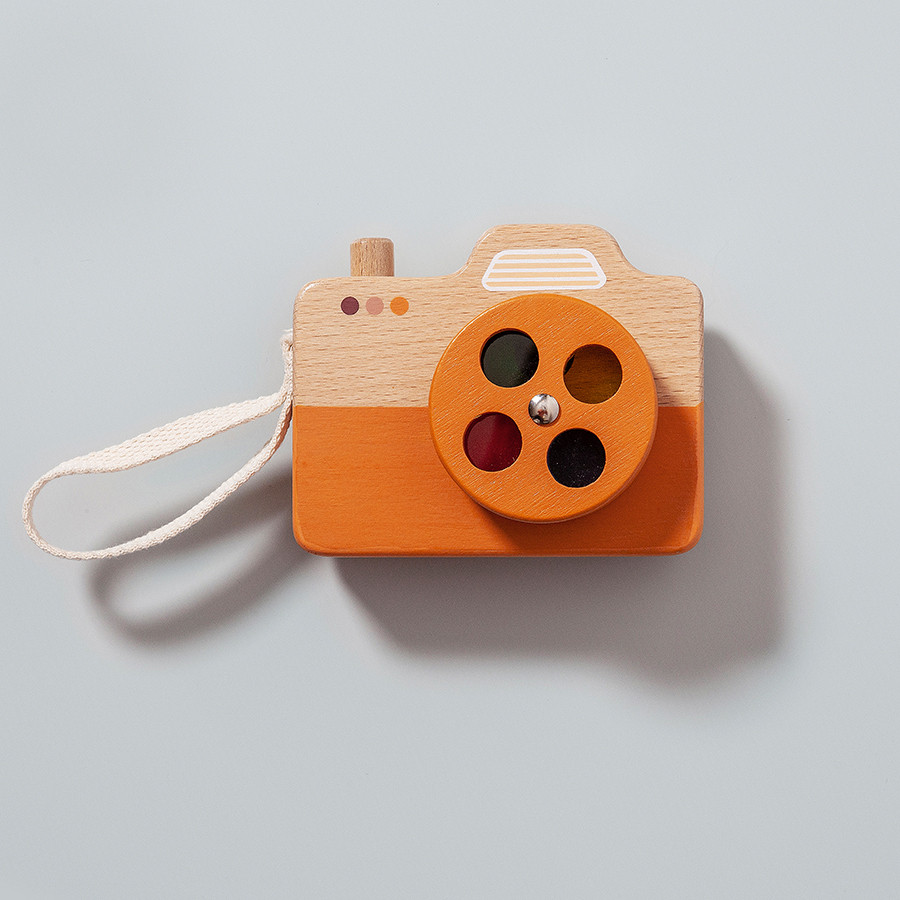 Petit Monkey Macchina Fotografica Legno Orange