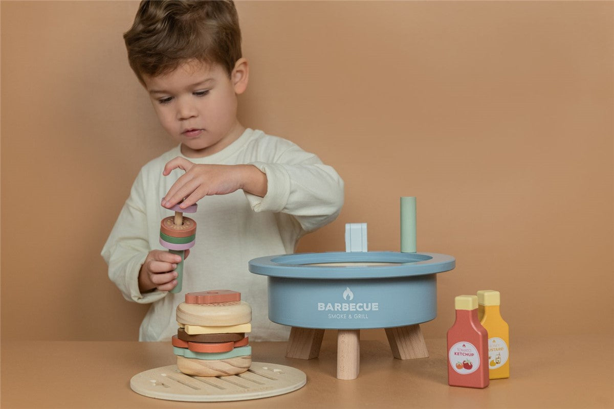 Little Dutch set barbecue legno 34 pezzi bimbi