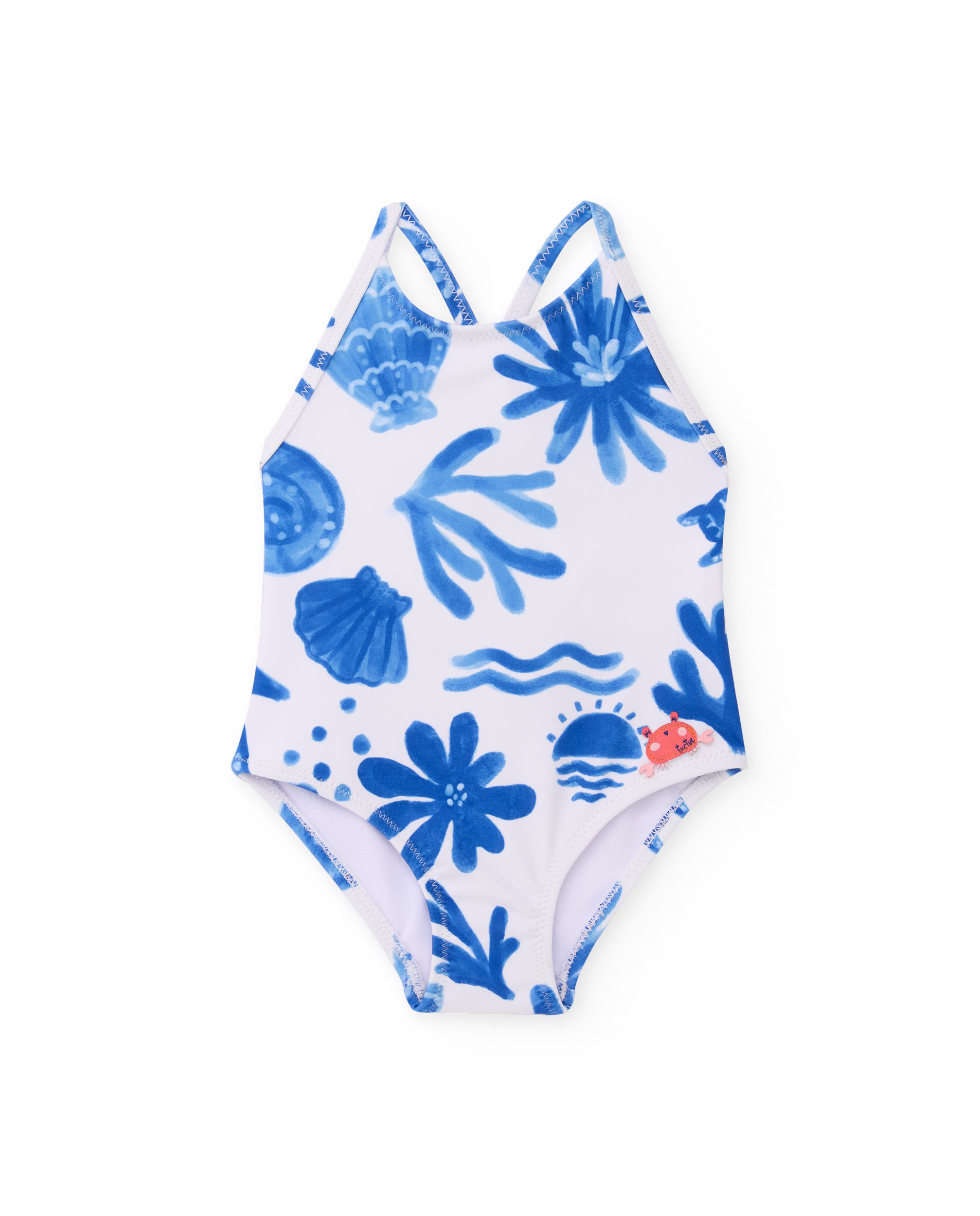 Tuc Tuc costume bambina intero bianco mare