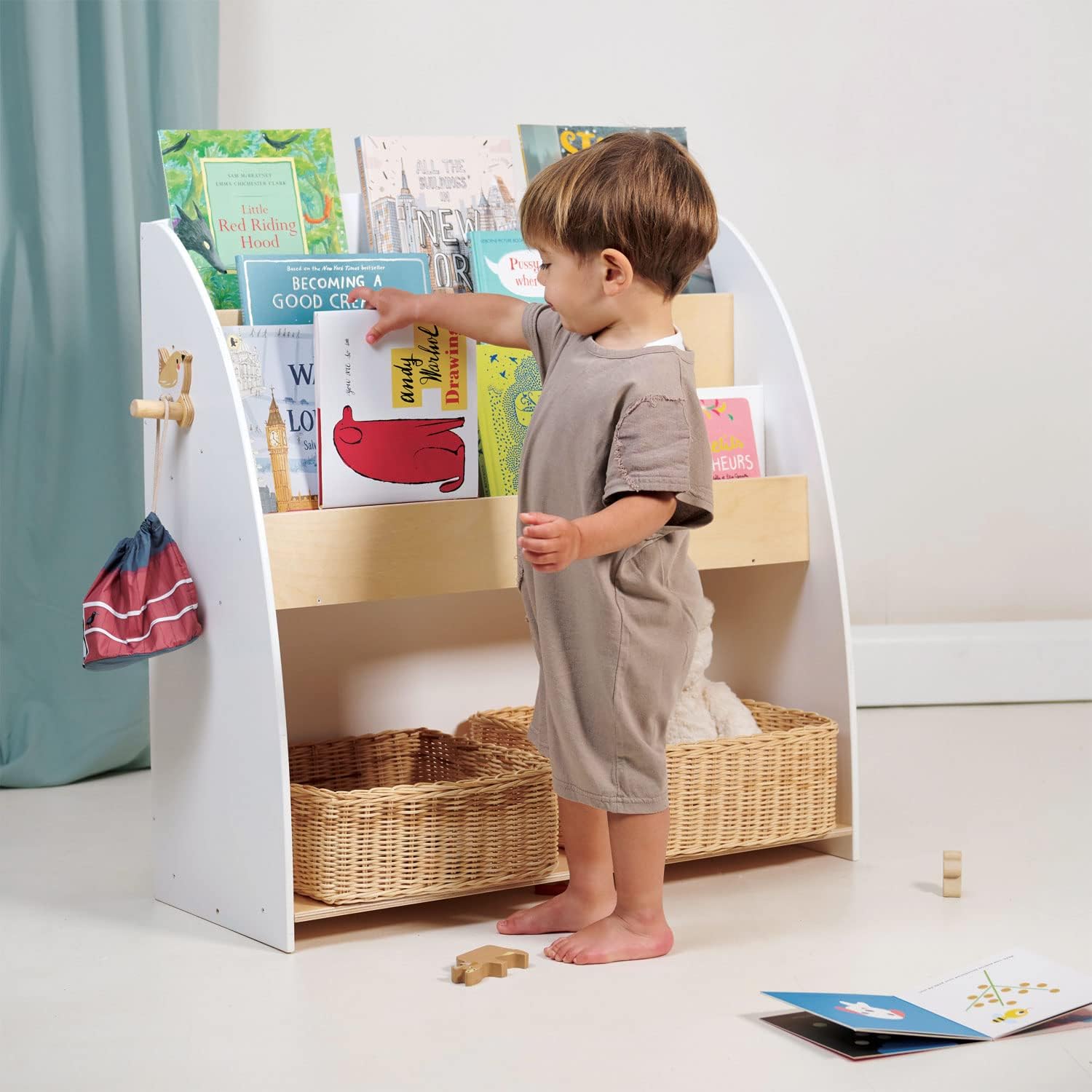 Tender Leaf 2in1 libreria scaffale frontale Montessori legno