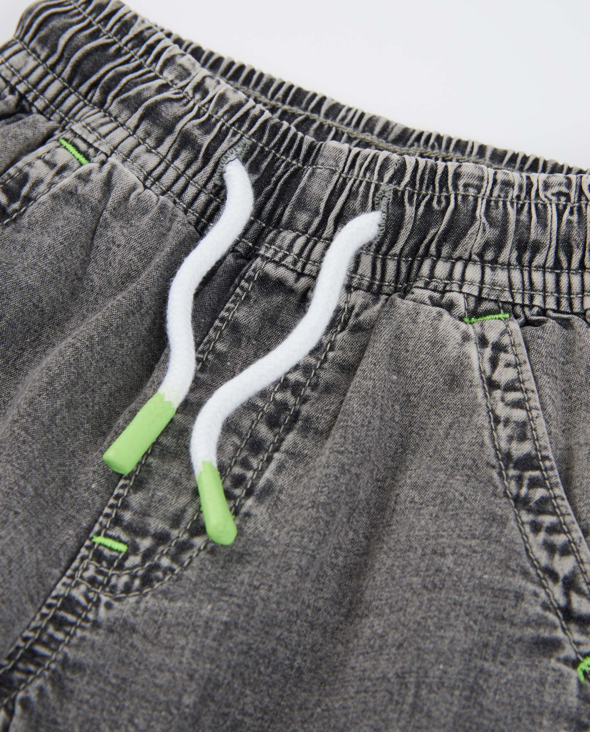 Tuc Tuc pantaloni bimbo grigi denim tasca cargo