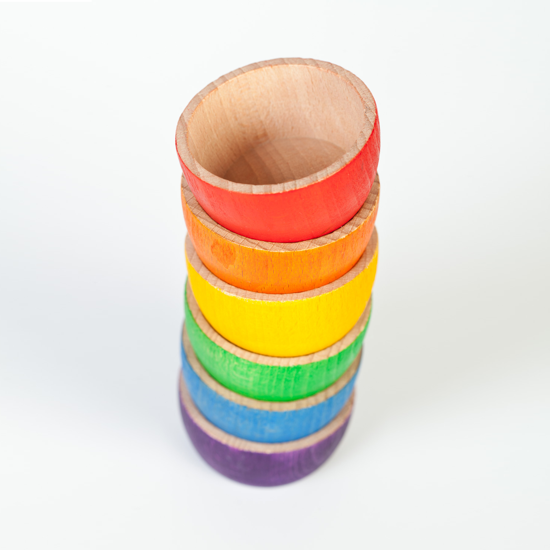 Grapat set 6 ciotole arcobaleno in legno