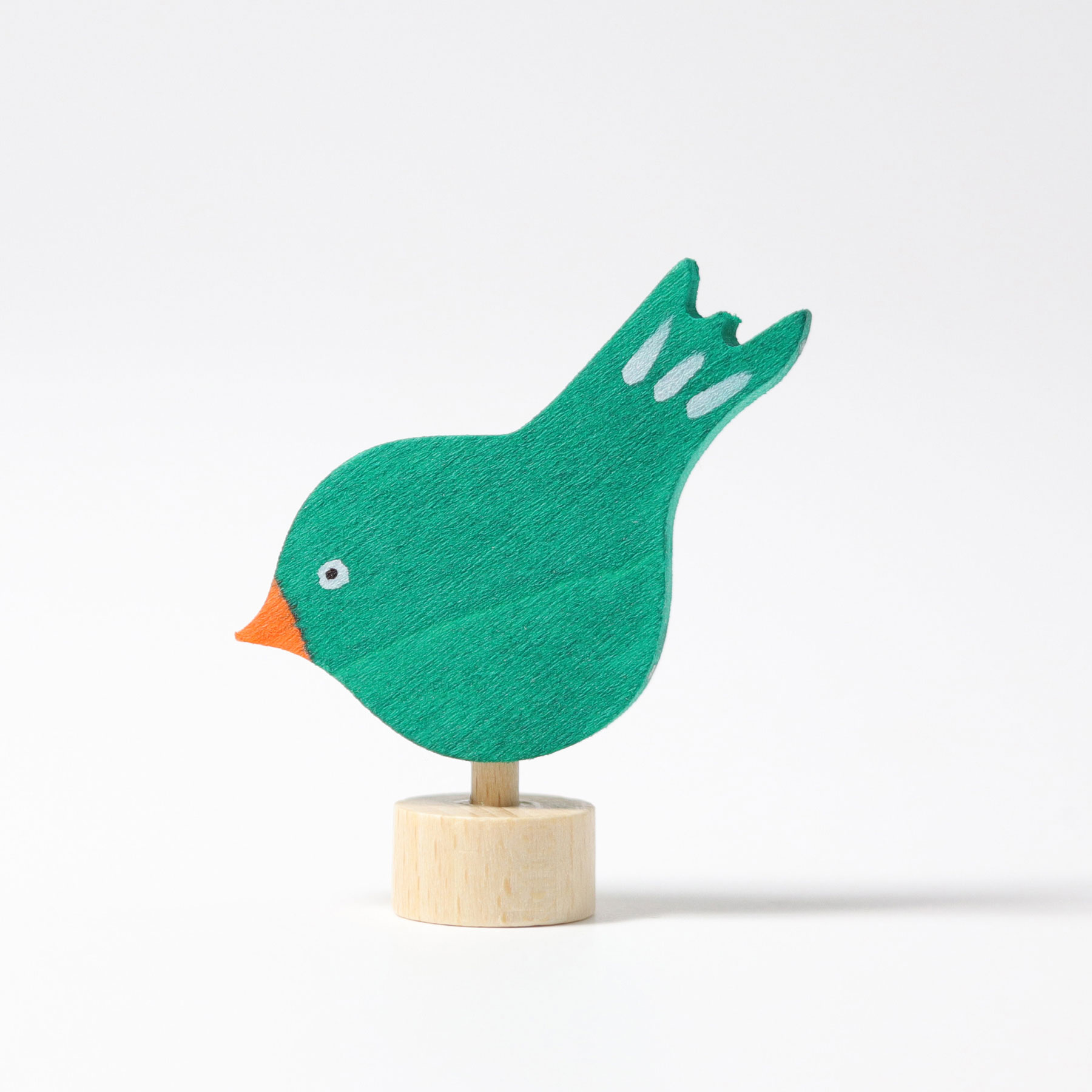Grimm's Uccellino Verde Figura Decorativa Legno 5 cm