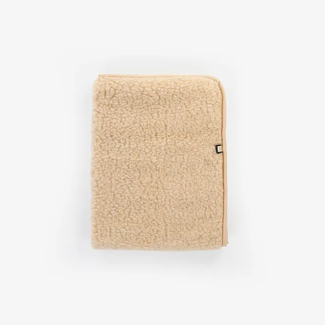 Kico Label Tumbled Coperta Neonato Lana Merino Beige