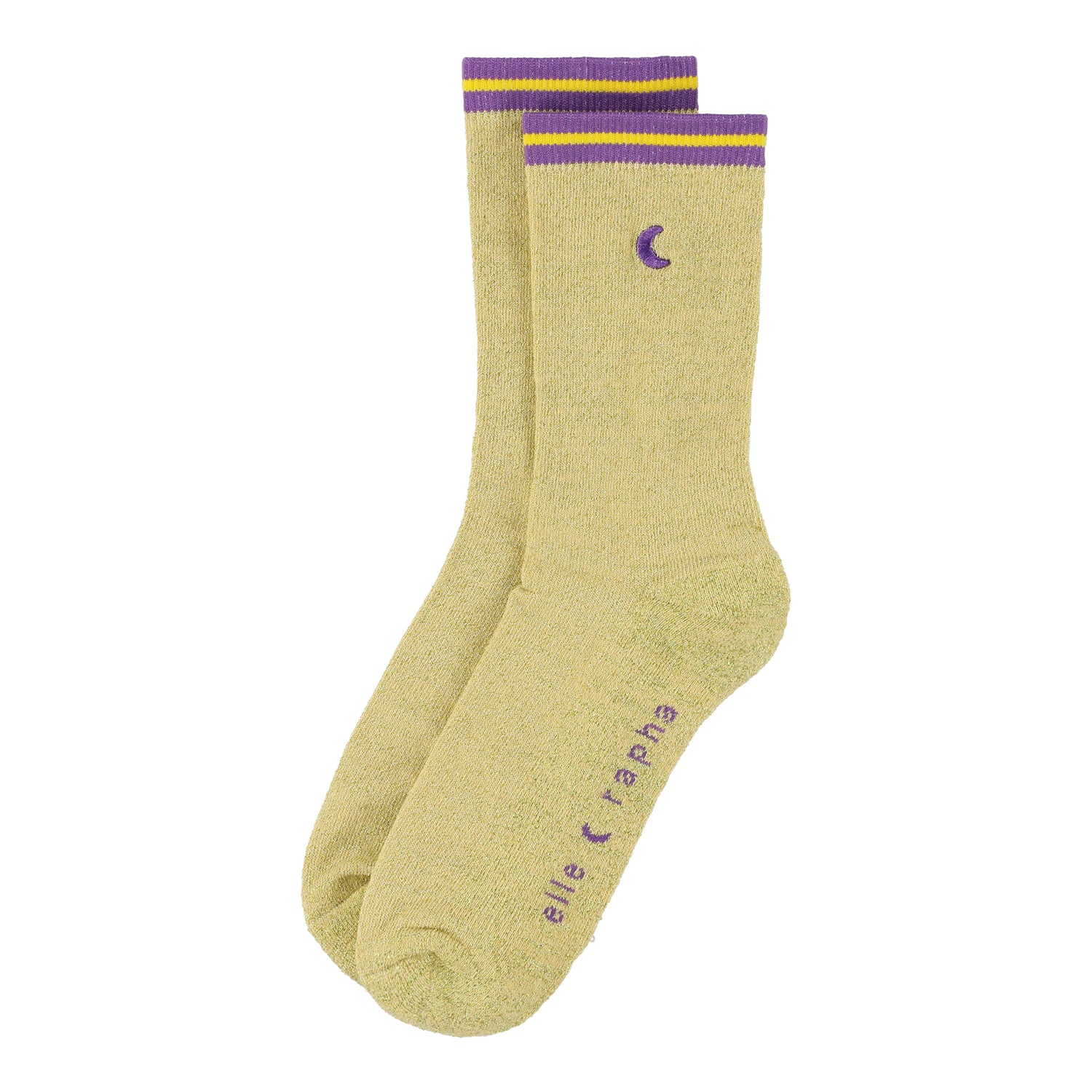 Ella and Rapha Moon calzini donna oro glitter