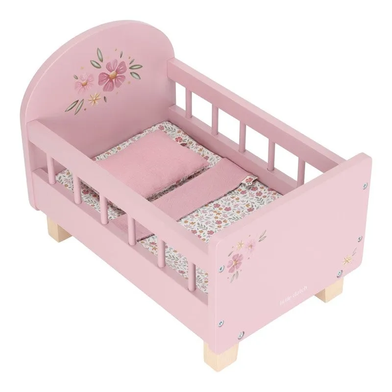 Little Dutch lettino bambole legno fiori e farfalle