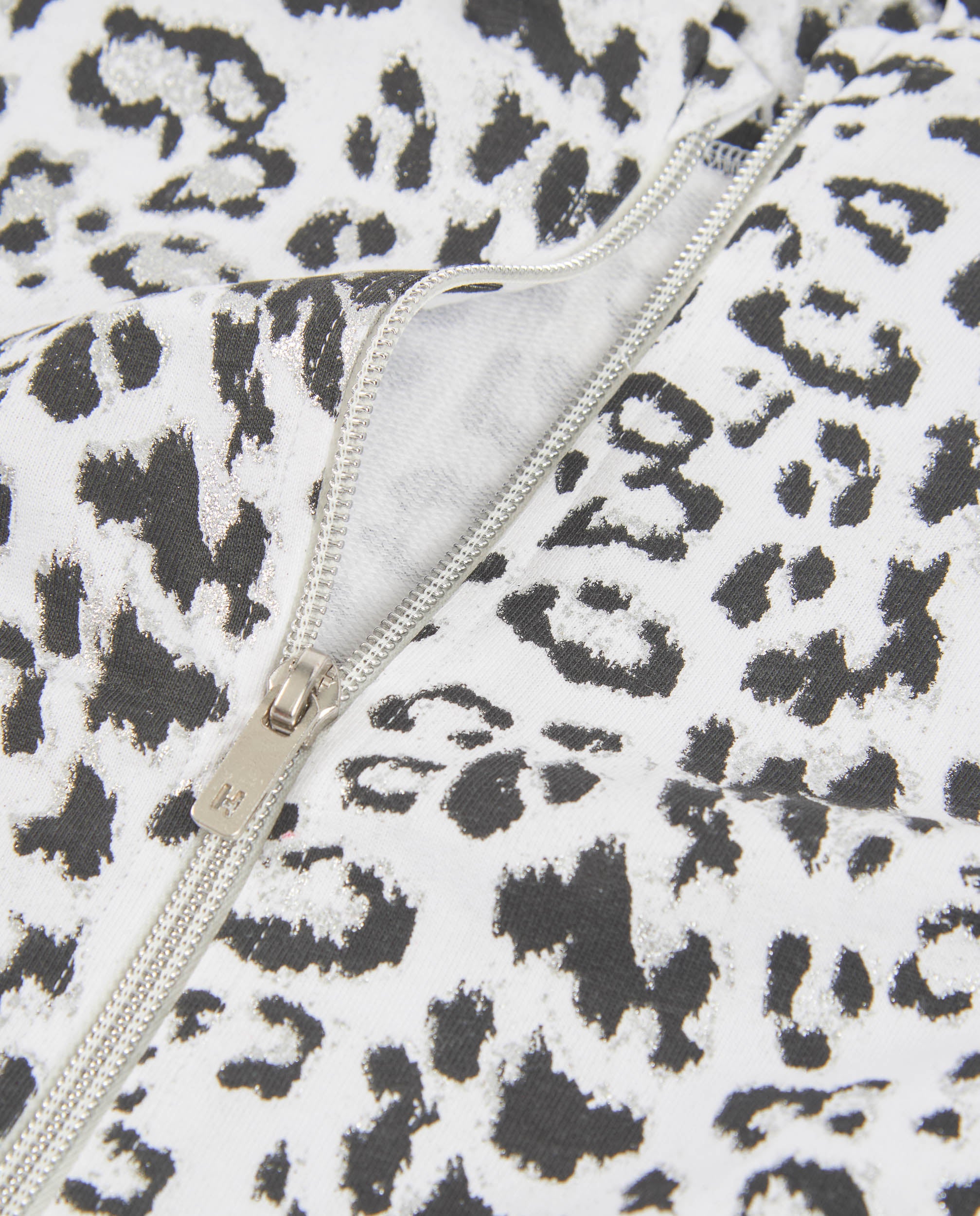 Tuc Tuc felpa bimba con cappuccio bianca animalier