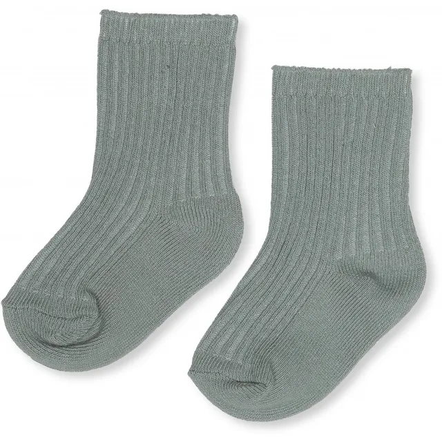 Konges Slojd Hisao BLUE calzino corto a coste cotone bio