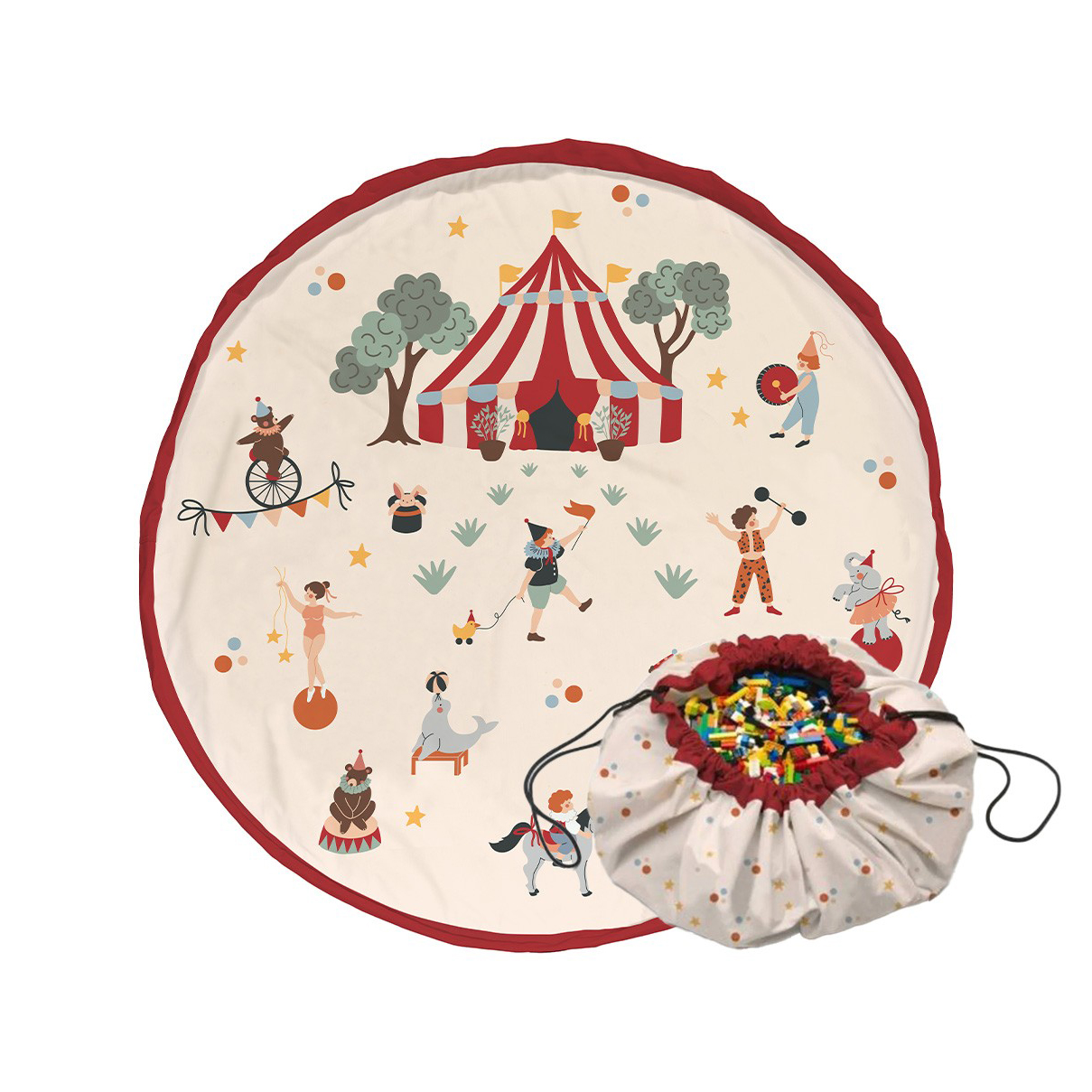 Play&Go Circus sacco portagiochi tappeto 140 cm