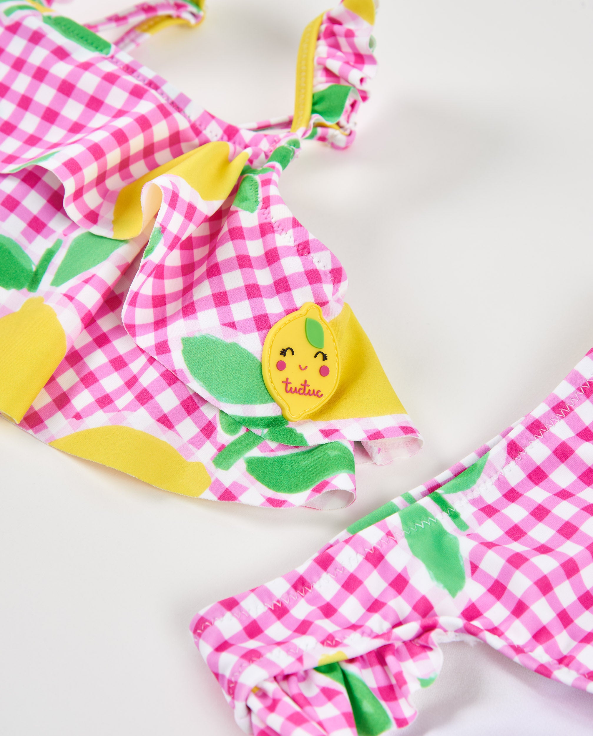 Tuc Tuc bikini bambina rosa fantasia limoni