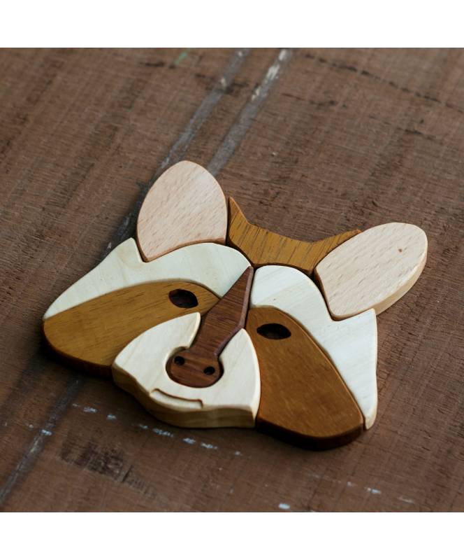 Cocoletes Wood Art puzzle legno procione 9 pezzi 23 cm