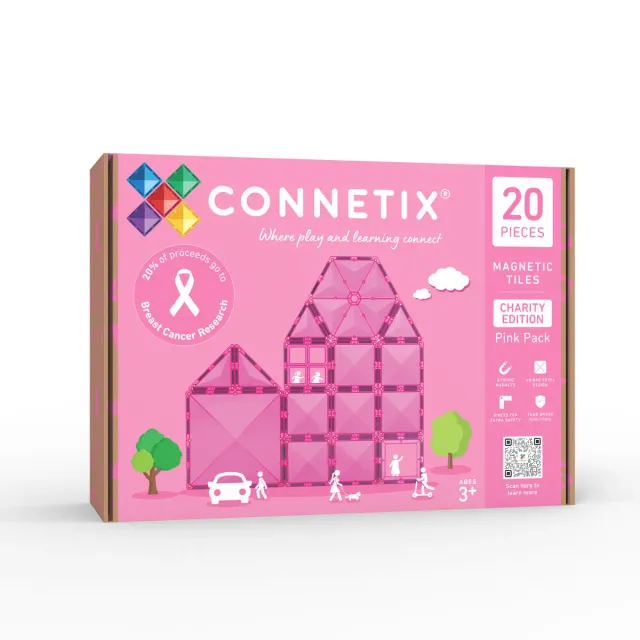 Connetix Tiles Costruzioni Magnetiche 20 Pezzi Pink