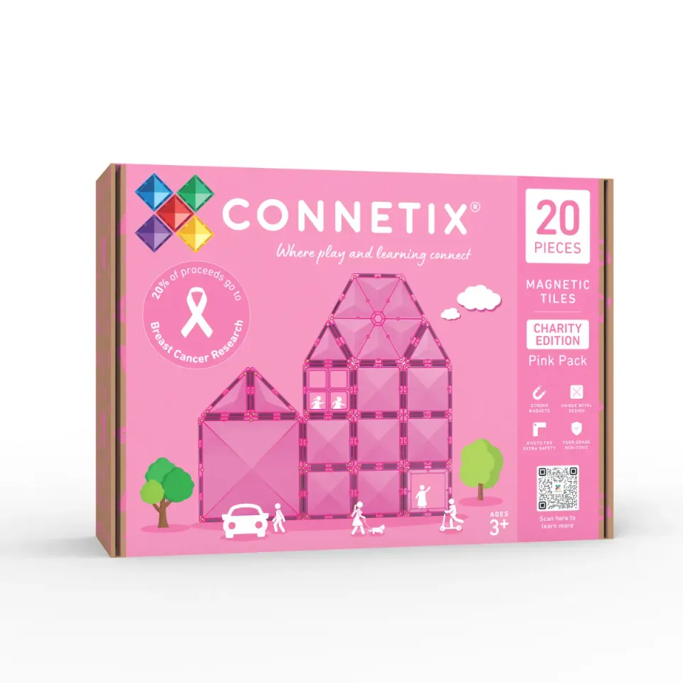 Connetix Tiles Costruzioni Magnetiche 20 Pezzi Pink