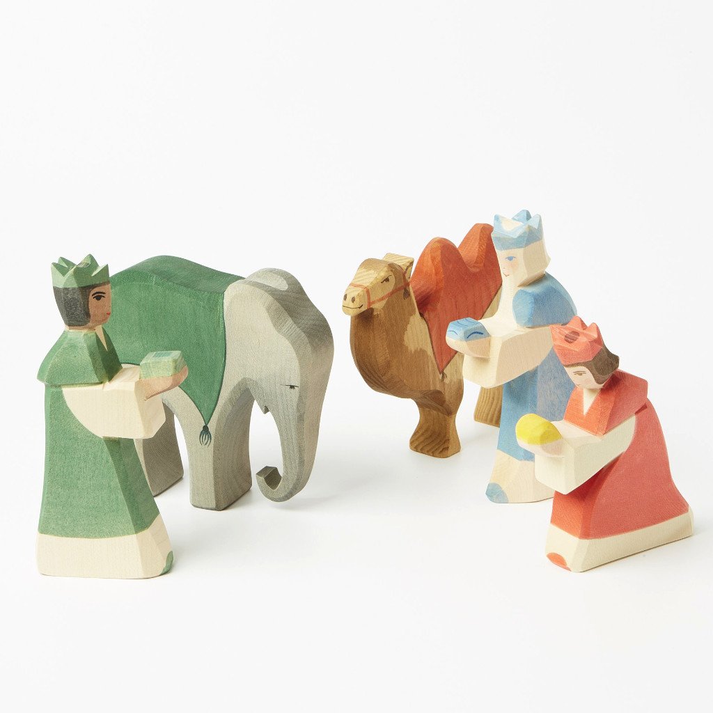 Ostheimer Re Magi figure legno 3 pezzi 16 cm