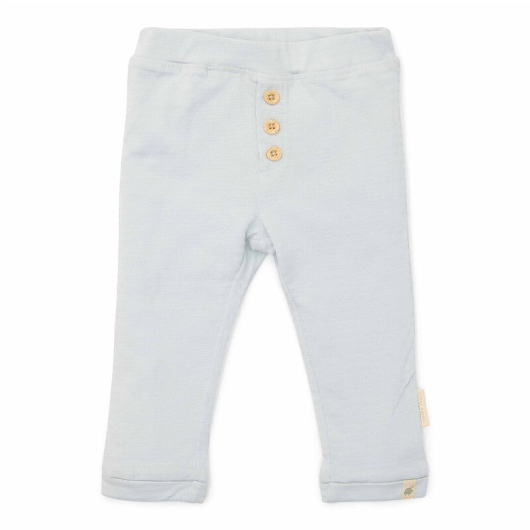 Little Dutch pantalone neonato azzurro cotone bio jacquard