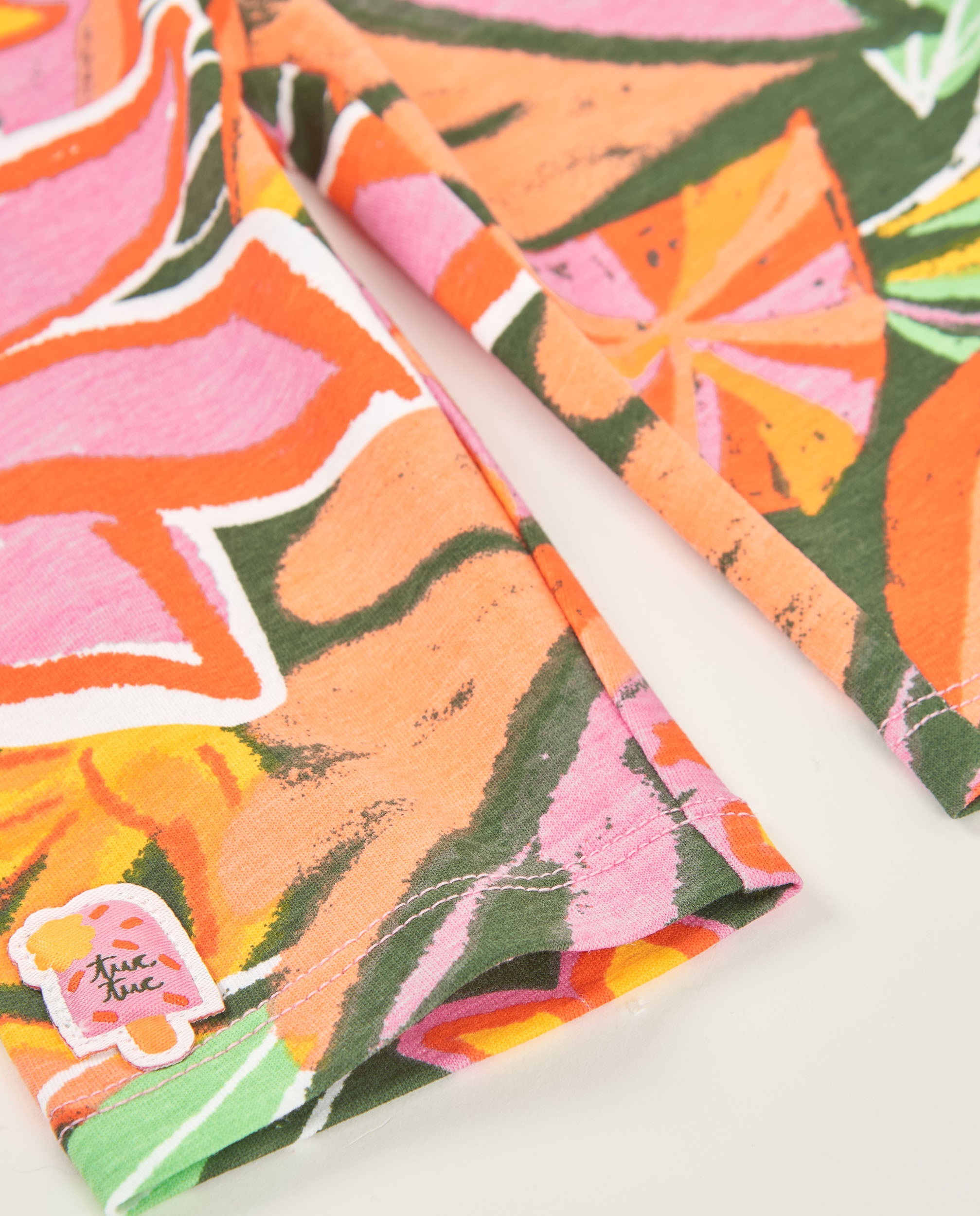 Tuc Tuc leggings bambina arancione stampa fiori grandi