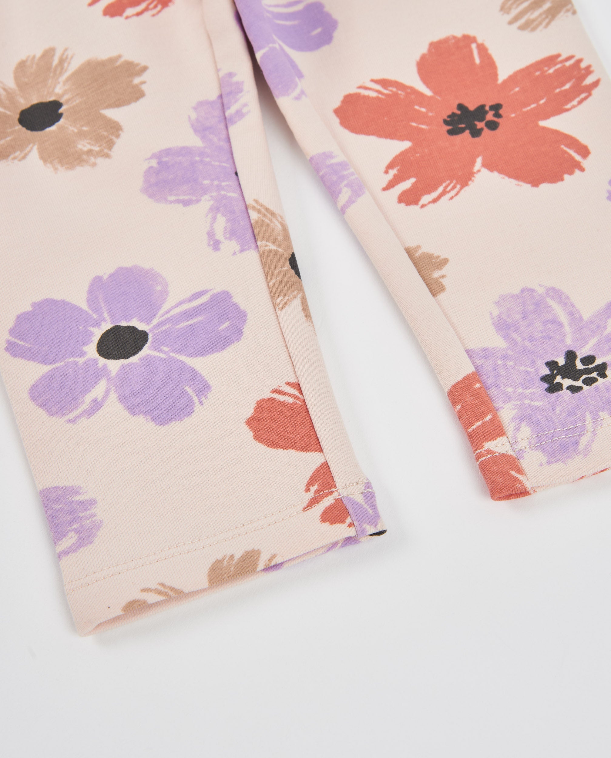 Tuc Tuc Leggings Bambina Felpati Beige a Fiori